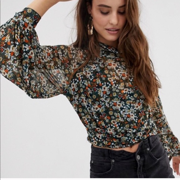 Free People Floral Blouse - small - Picture 3 of 6